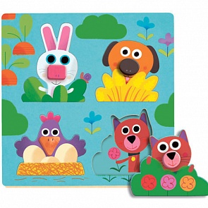 Деревянная рамка – вкладыш Ферманимо (Djeco, 01032k)